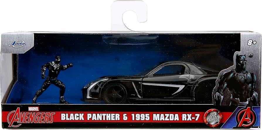 Jada Black Panther Hollywood Rides Mazda RX 7 Diecast Figure