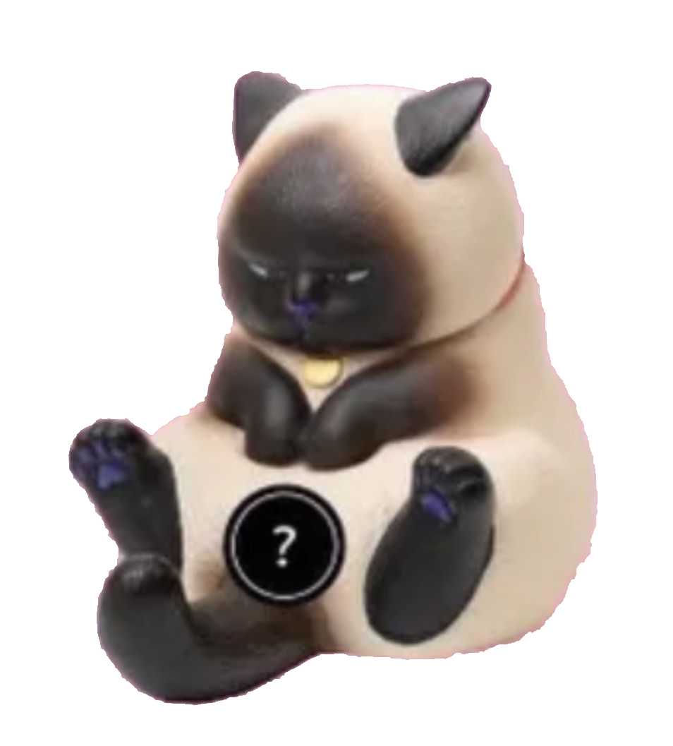 Crotch Staring Cat Vinyl Figure (Siamese) by CJoy – 3DRetro