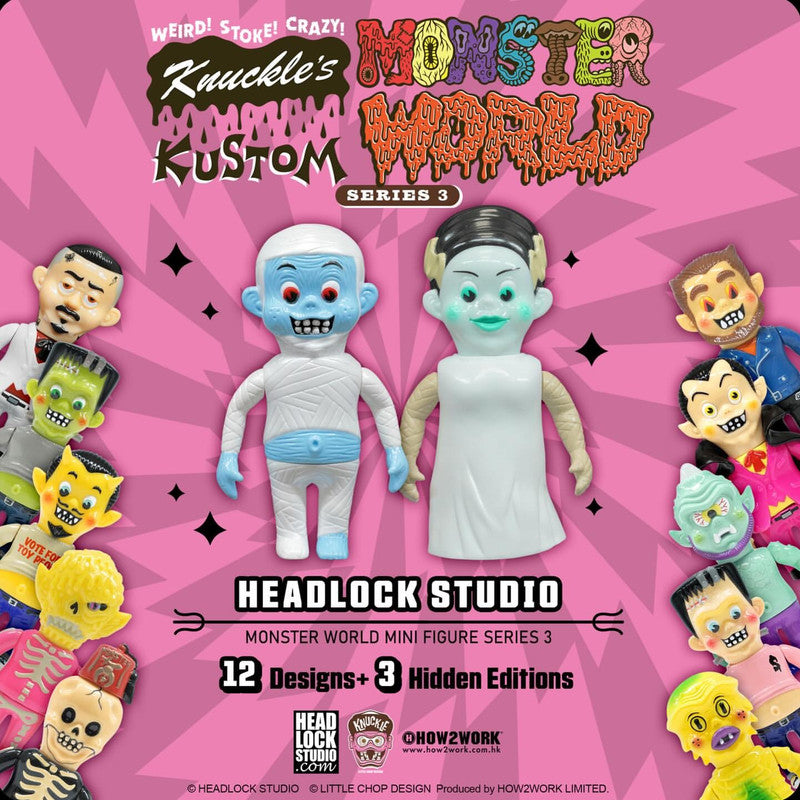 Headlock Knuckles Kustom Monster World Blind Box (Series 3) (FULL