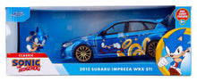 Load image into Gallery viewer, Jada Toys Hollywood Rides Sonic The Hedgehog 1:24 2012 Subaru Impreza WRX STI Die-cast Car & Sonic Figure