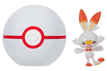Load image into Gallery viewer, Pokémon Clip 'N' Go 2-Inch Battle Figure and PokéBall Accessory - Scorbunny