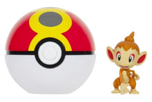 Load image into Gallery viewer, Pokémon Clip 'N' Go 2-Inch Battle Figure and PokéBall Accessory - Chimchar