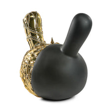 Load image into Gallery viewer, Kidrobot Tristan Eaton 20th Anniversary 12 inch Dunny Head - Matte Black/Gold Electroplate