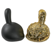 Load image into Gallery viewer, Kidrobot Tristan Eaton 20th Anniversary 12 inch Dunny Head - Matte Black/Gold Electroplate