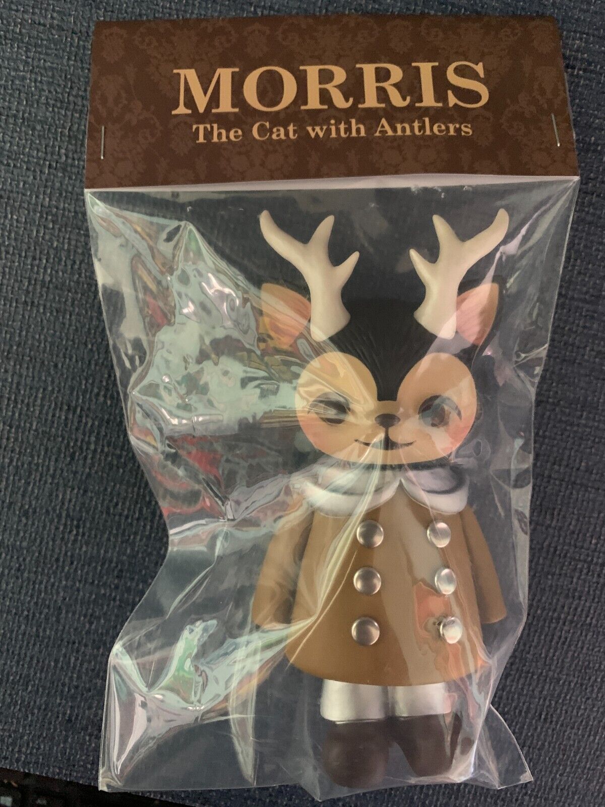 Morris the Cat with Antlers (Tan Coat) Sofubi – 3DRetro