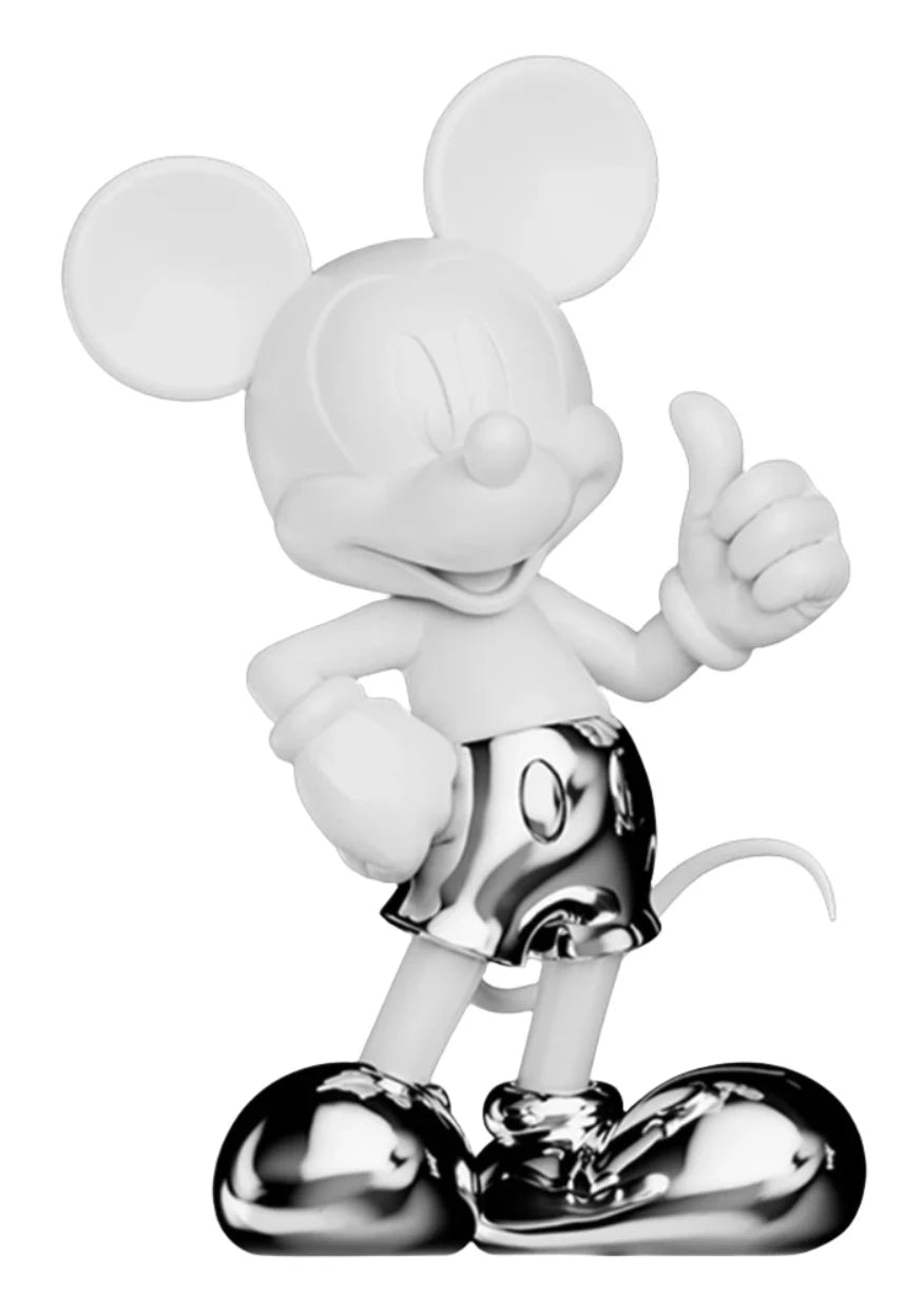 Morstorm Mickey Mouse Thumb Up Figure (White & Silver Chrome