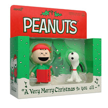 Load image into Gallery viewer, Peanuts ReAction Figures Charlie Brown and Snoopy (Caroling)