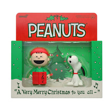 Load image into Gallery viewer, Peanuts ReAction Figures Charlie Brown and Snoopy (Caroling)