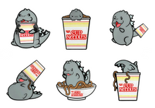 Load image into Gallery viewer, Kidrobot Godzilla x Cup Noodles Enamel Pin (Random)