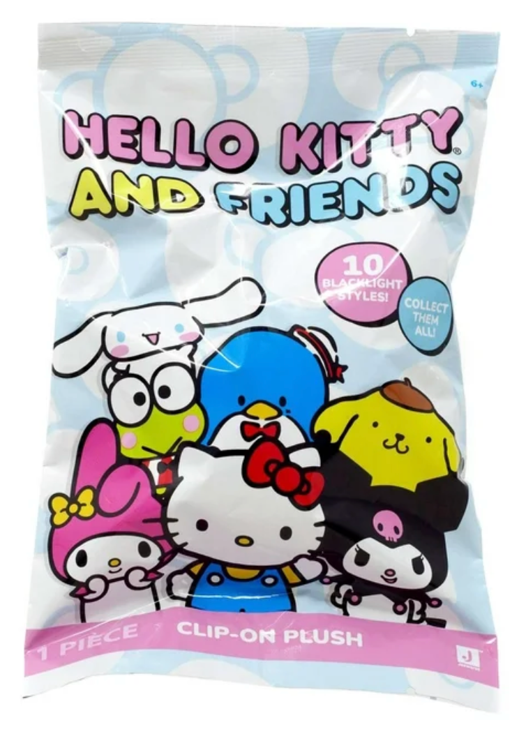 Hello Kitty and Friends Blacklight Style Clip-on Plush Blind Bag
