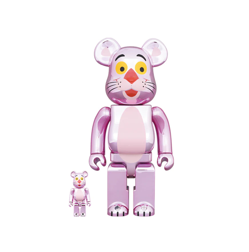 BE@RBRICK PINK PANTHER (CHROME VER.) 100% & 400% – 3DRetro