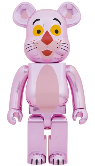Be@rbrick Pink Panther (Chrome Ver.) 1000% by Medicom Toy