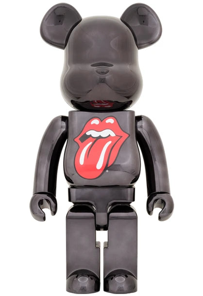 BE@RBRICK THE ROLLING STONES LIPS & TONGUE (BLACK CHROME VERSION) 1000%