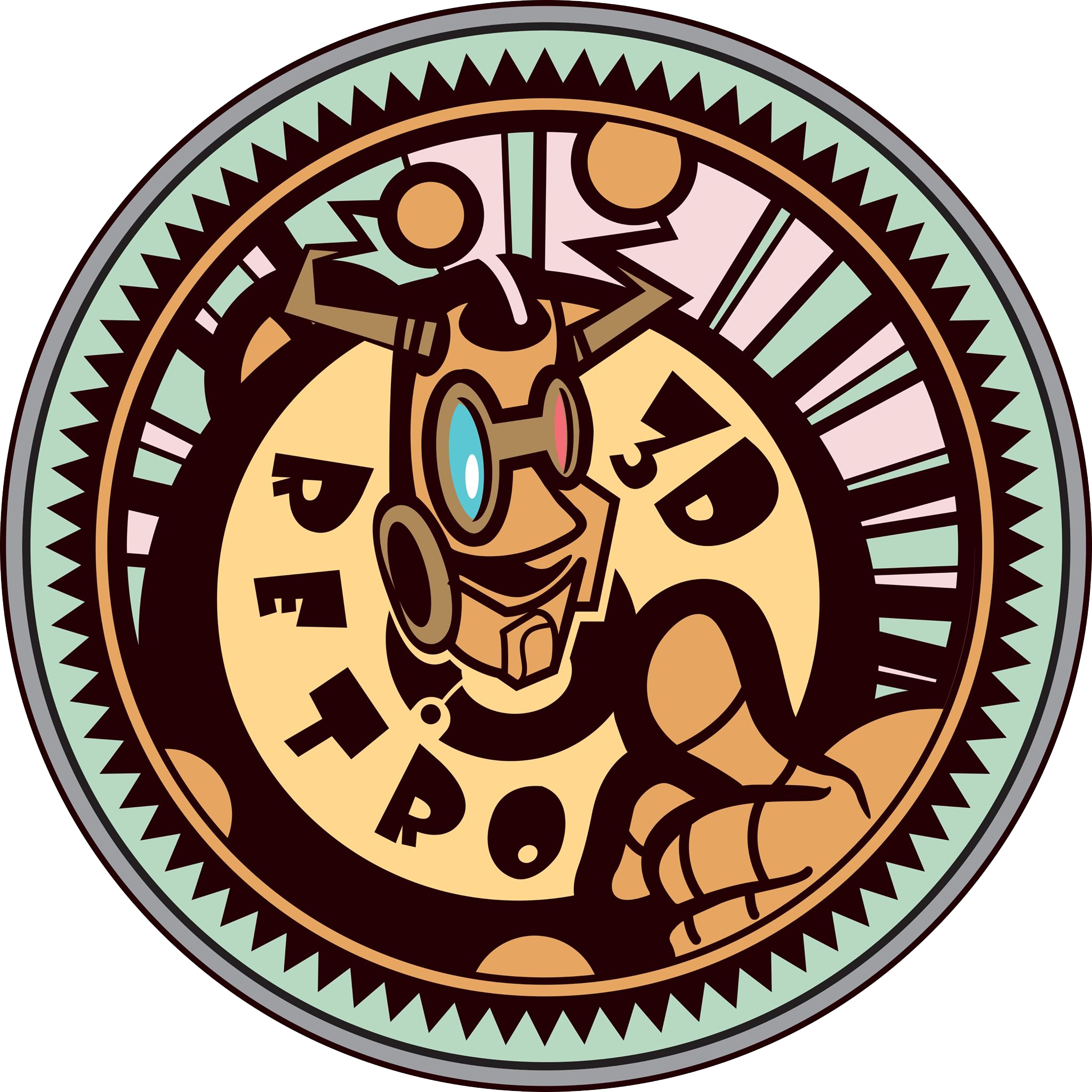 3D Retro logo