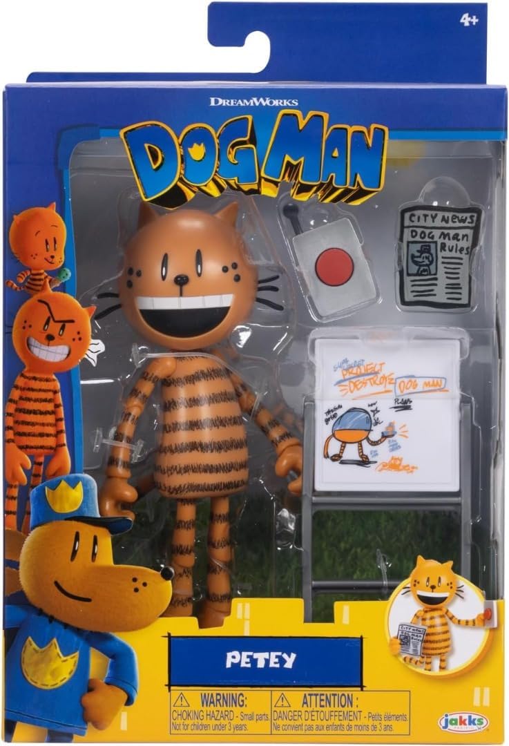 Jakks Pacific Dog Man Movie 5 Inch Articulated Action Figure - Petey