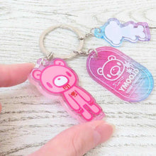 Load image into Gallery viewer, Japan Gloomy Bear Acrylic Keychain 3 Charm - Pink Blue
