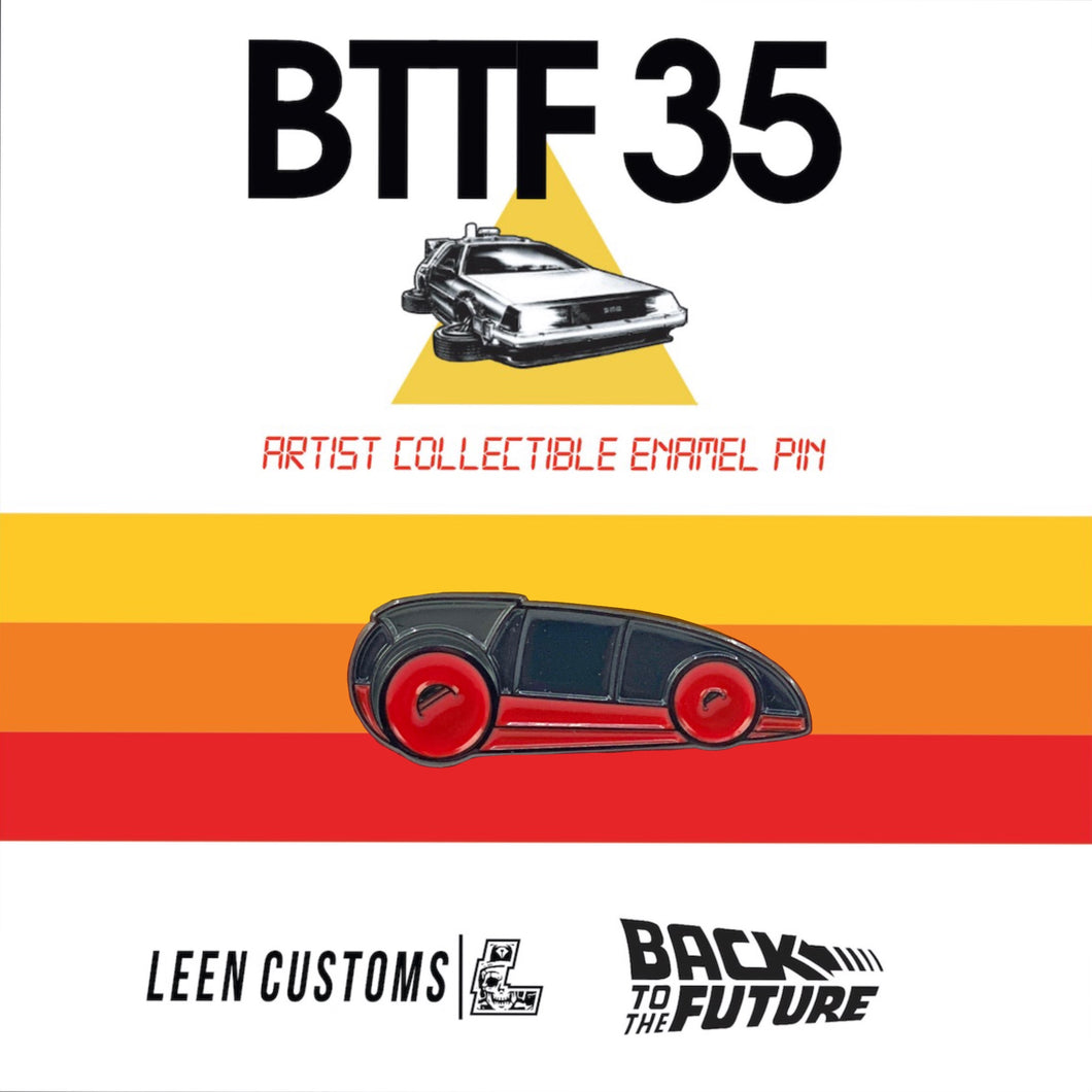 3DRetro Enamel Market BTTF 35 Exclusive Artist Enamel Pin - Leen Customs (Red Car)