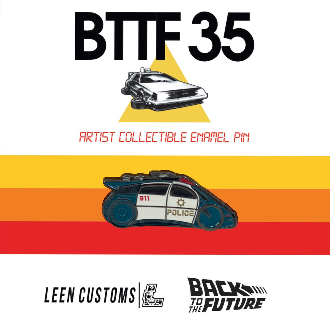 3DRetro Enamel Market BTTF 35 Exclusive Artist Enamel Pin - Leen Customs (Police Car)