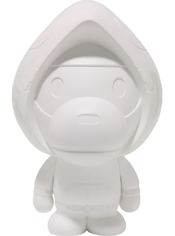 Bape Baby Milo Shark Hoodie Statue - White