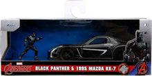 Load image into Gallery viewer, Jada Toys Marvel&#39;s Avengers Black Panther &amp; 1995 Mazda RX-7
