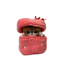 Load image into Gallery viewer, Mofusand 5-inch Valentine's Day Heart shape Pink Gift Box Plushie
