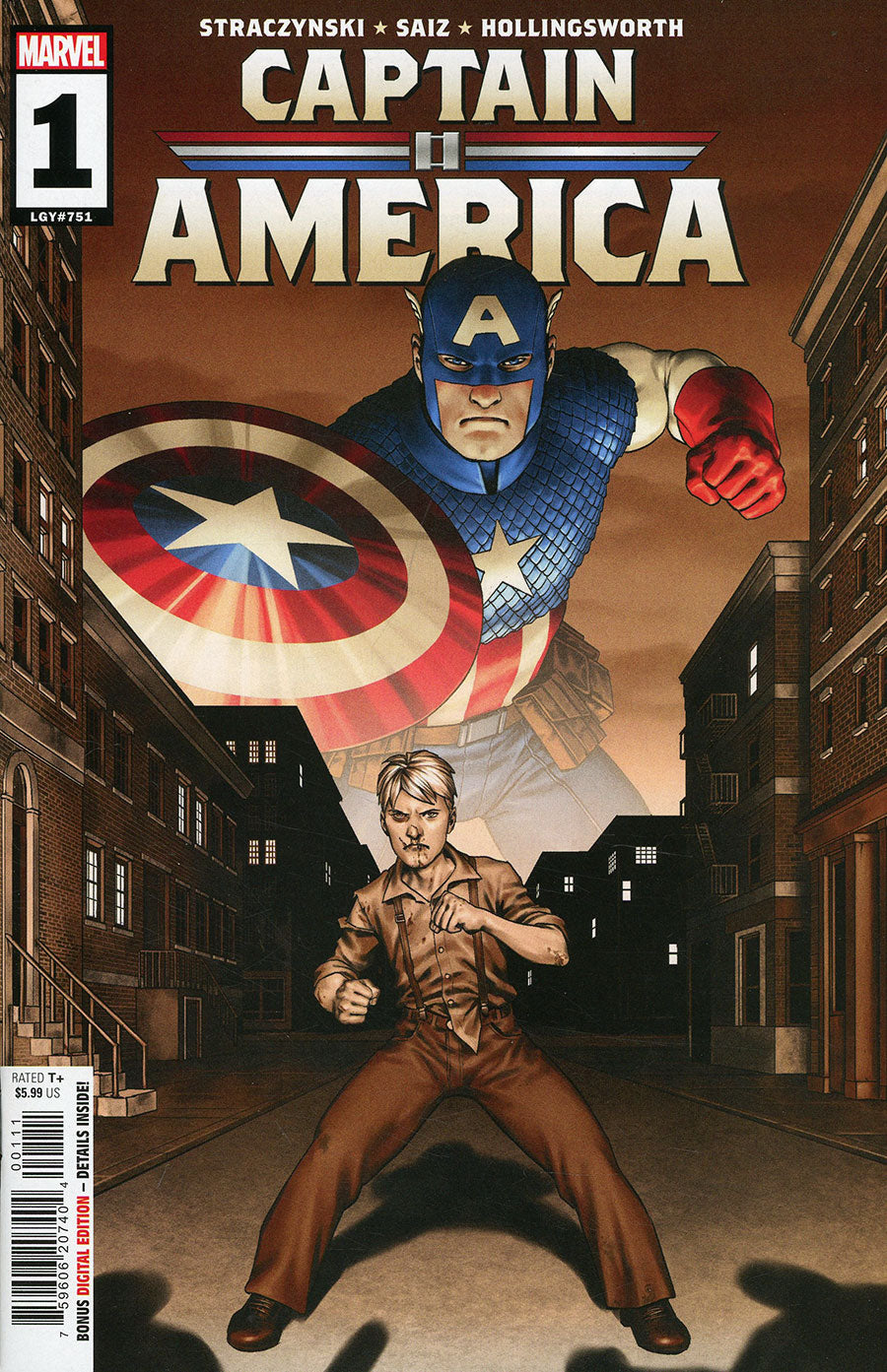 Captain America #1 Comic Book - Jesus Saiz Variant