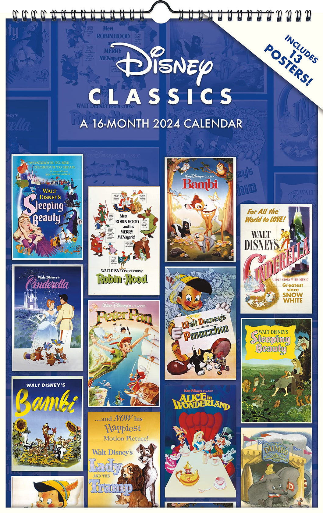 Disney Classic Posters Oversized Poster Calendar 2024