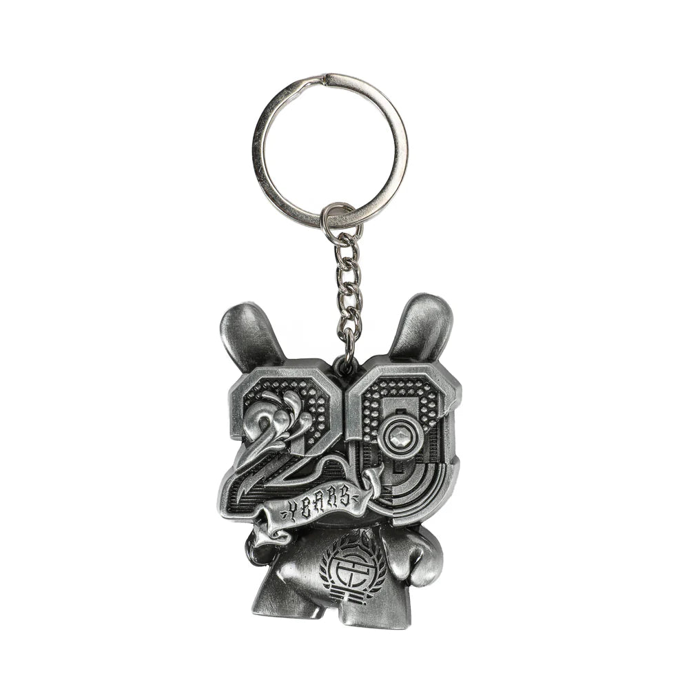 Kidrobot 20th Anniversary Dunny Keychain - Silver