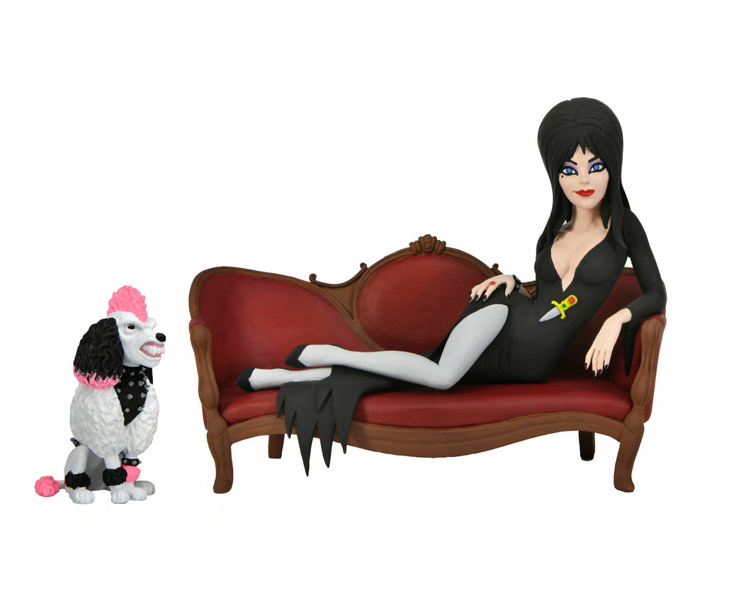 Elvira Toony Terrors - Elvira on Couch 6 inch Action Figure