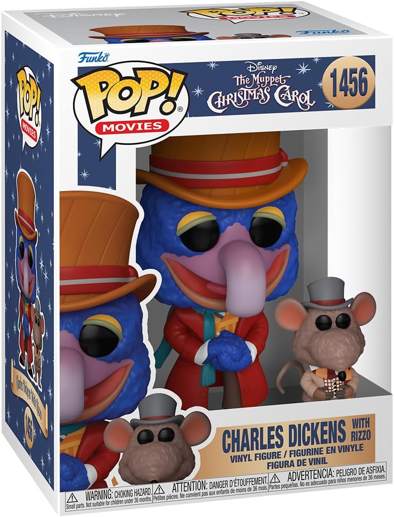 Funko Pop! Movies 1456 The Muppet Christmas Carol - Gonzo as Charles Dickens with Rizzo