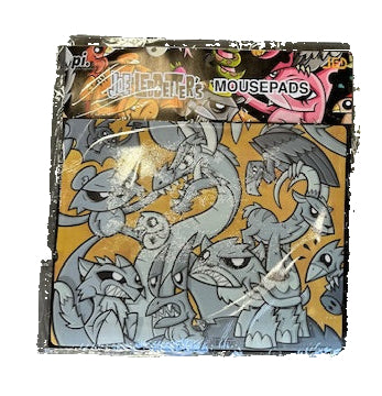 Joe Ledbetter Mousepad - Dragon & Friends (Grayscale)