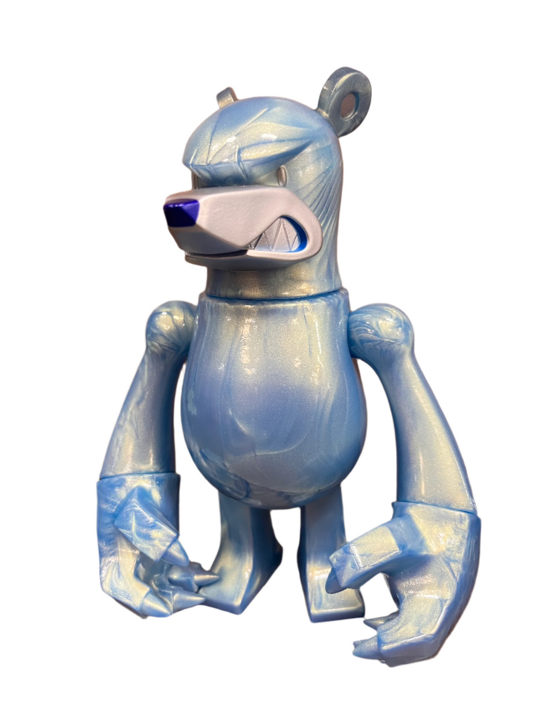 Toumart Inc. Knuckle Bear Sofubi Figure (Pale Blue Shimmer)