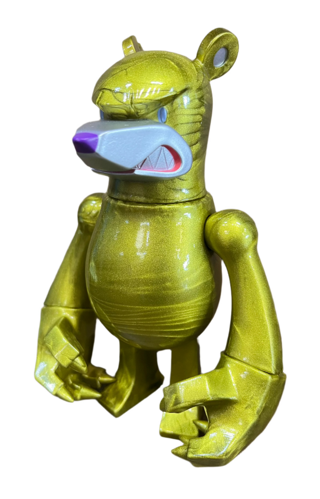 Toumart Inc. Knuckle Bear Sofubi Figure (Yellow Shimmer)