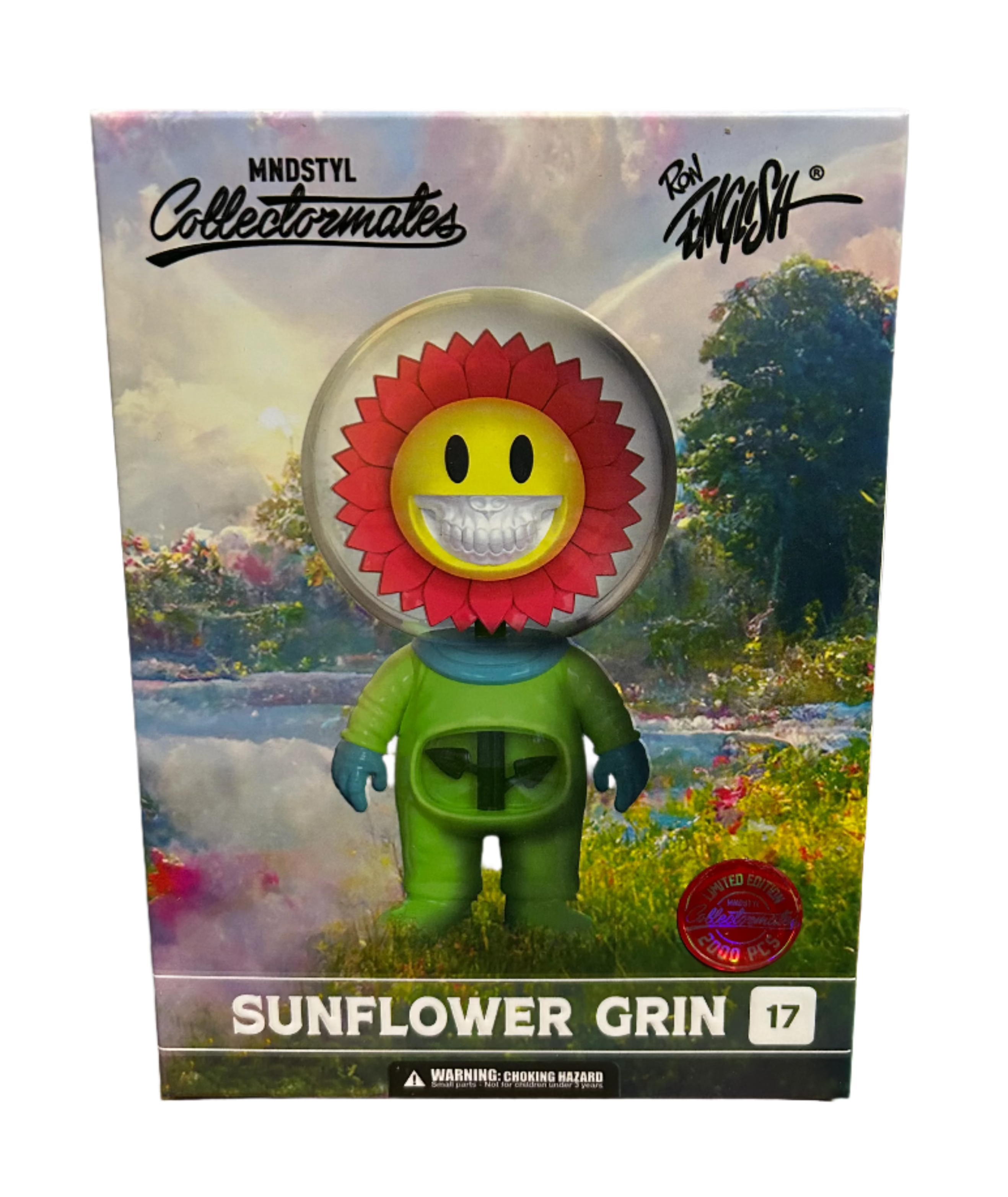 ロンイングリッシュ　サンフラワー　チャーリーグリン　Ron English Mindstyle x Ron English Sunflower Grin Figure – 3DRetro