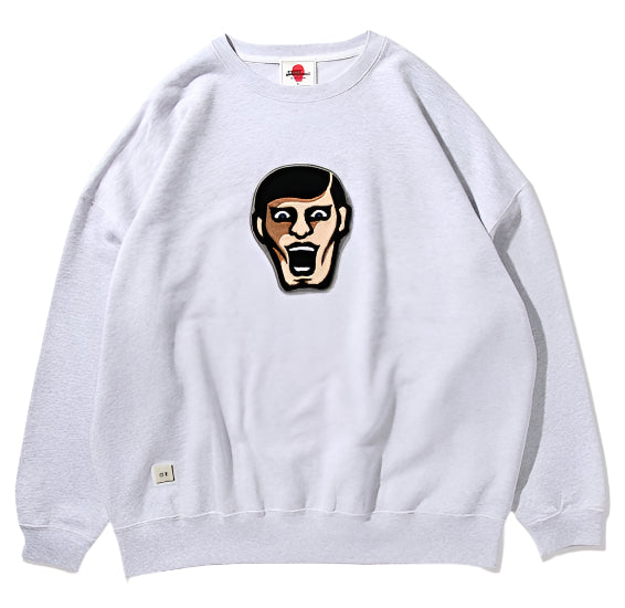 Punk Drunkers That AITSU Hand-Wave Embroidered BIG Sweatshirt (Ash)