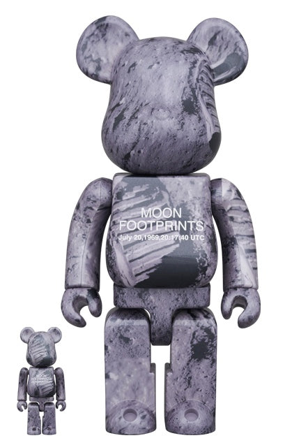 BE@RBRICK MOON FOOTPRINTS 100% & 400%