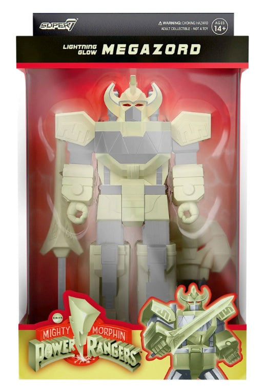 Super7 Mighty Morphin Power Rangers ReAction Figure - Megazord (Lightning Glow)