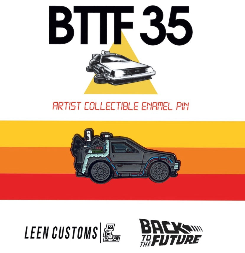 3DRetro Enamel Market BTTF 35 Exclusive Artist Enamel Pin - Leen Customs (Delorean Part 2)