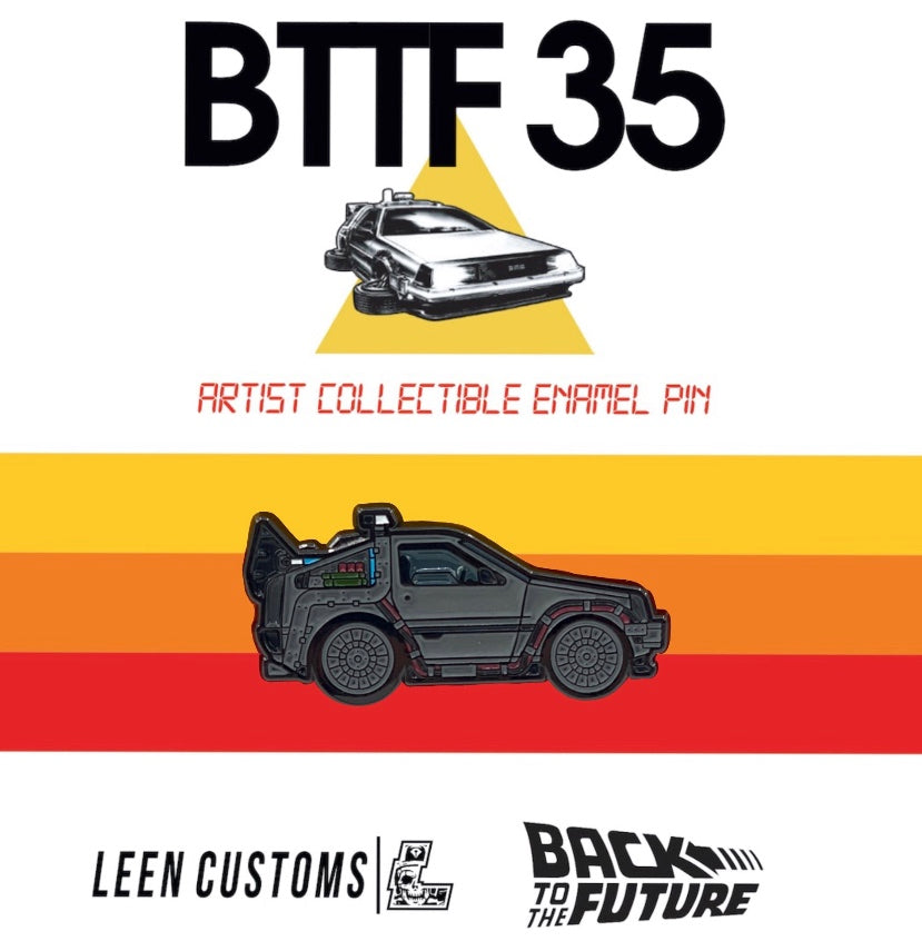 3DRetro Enamel Market BTTF 35 Exclusive Artist Enamel Pin - Leen Customs (Delorean Part 1)