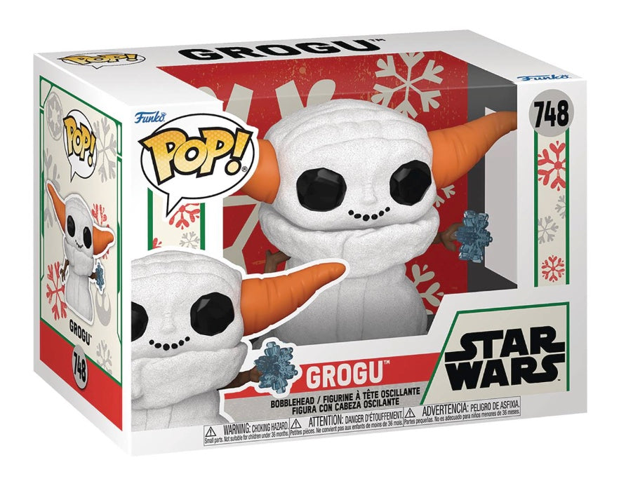 Funko Pop! Star Wars 74 The Mandalorian - Grogu Snowman (Holiday Edition)