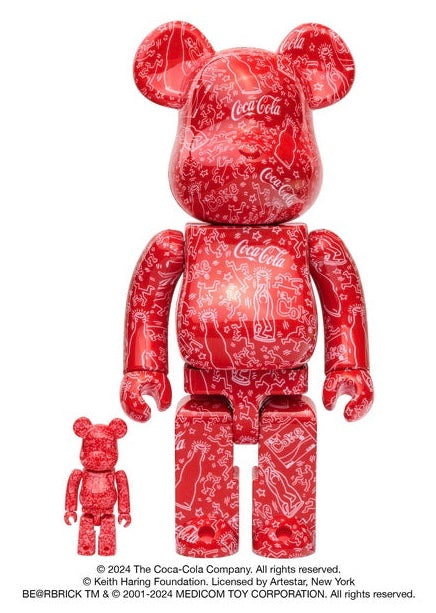 BE@RBRICK Coca-Cola Keith Haring 100% & 400%