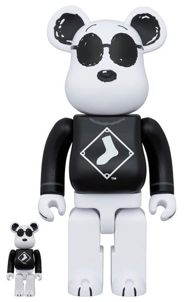 BE@RBRICK 400% & 100% MLB × PEANUTS SNOOPY WHITE SOX