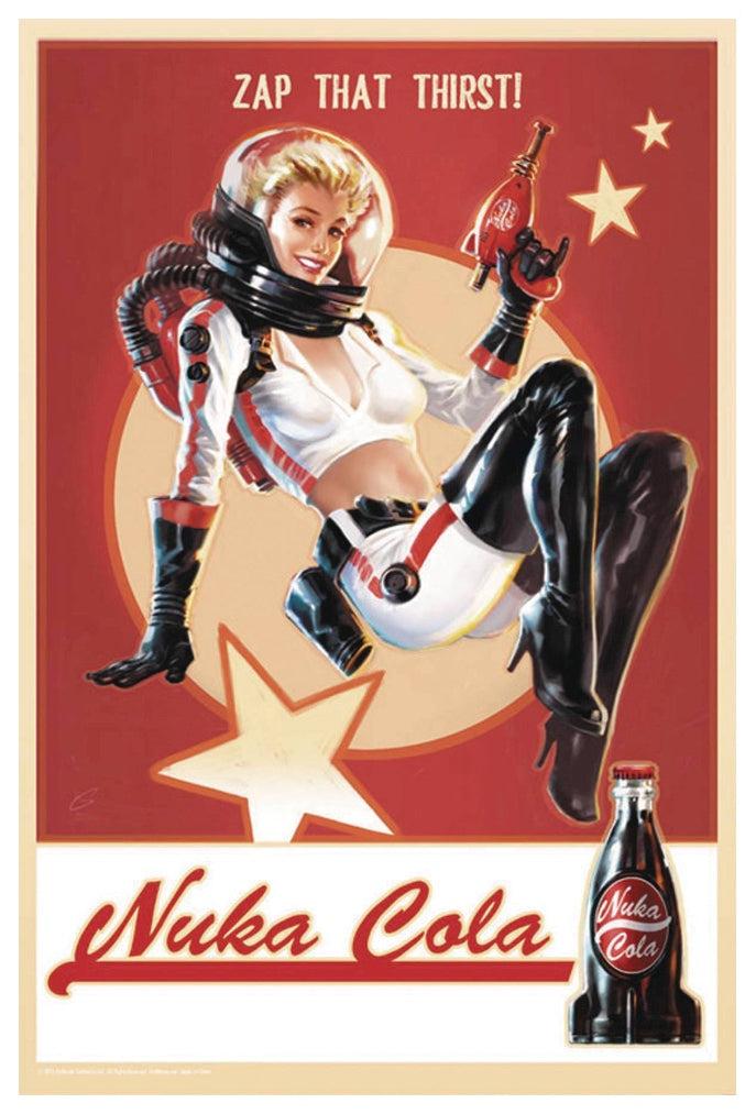 Fallout Nuka Cola Pin-up 12 x 18 Previews Exclusive Tin Sign Replica