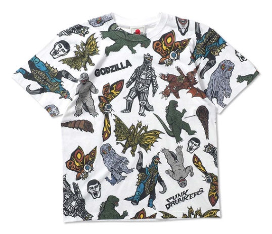 Punk Drunkers x TOHO Godzilla All Over Print Shirt