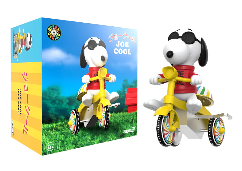 Super7 Peanuts Super Cycles Joe Cool - Red Shirt & Yellow Trike