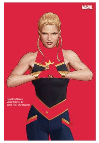 Captain Marvel #1 Comic Book - John Tyler Christopher Negatives Space Variant