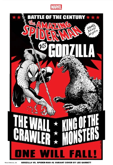 Godzilla vs Spider-Man #1 Comic Book - Lee Garbett Versus Variant