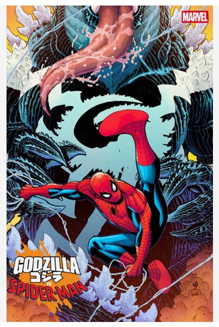 Godzilla vs Spider-Man #1 Comic Book - Bradshaw Venomized Godzilla Variant