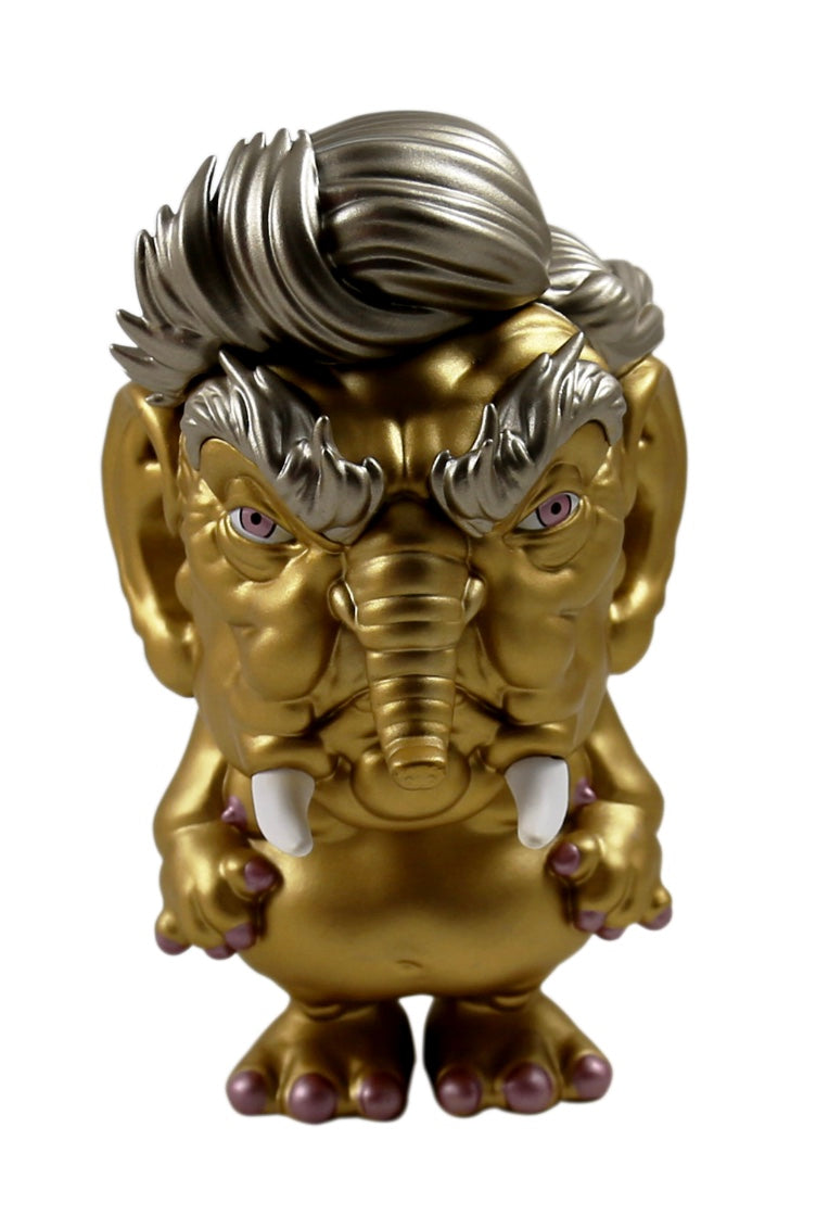 Popaganda Ron English Trunk Orange Elephant Vinyl Figure - Gold