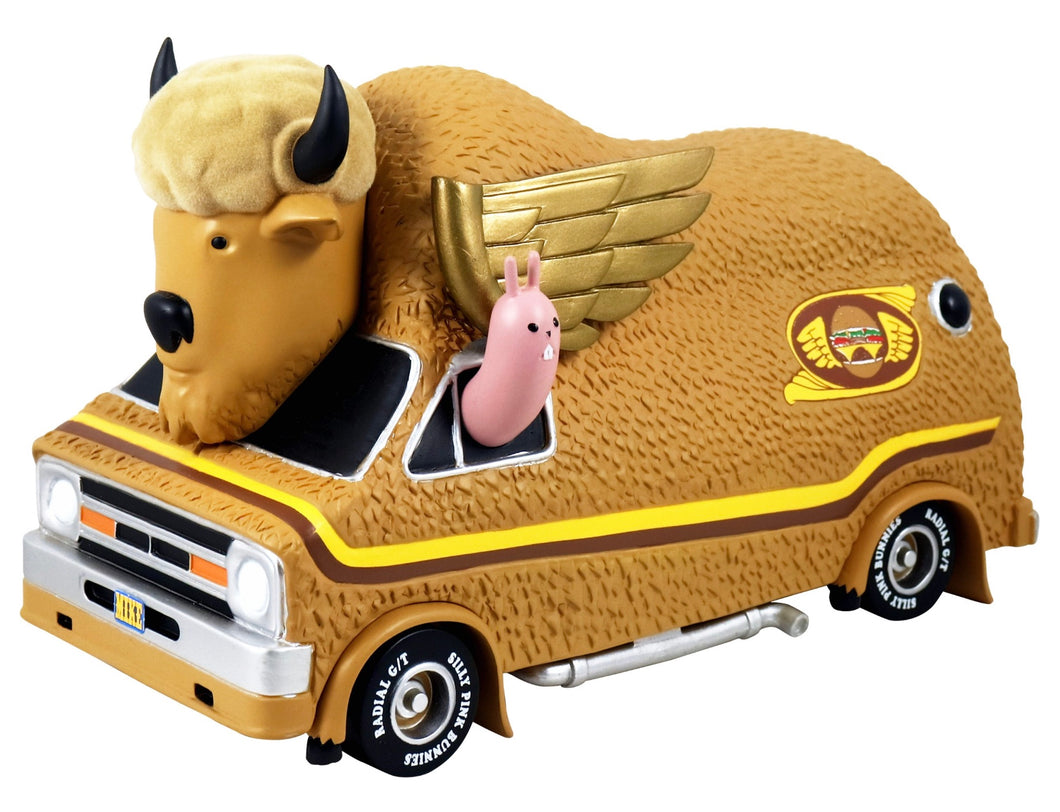 3DRetro x Jeremy Fish Bison Van Vinyl Figure - Gold